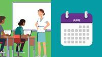 Video thumbmail showing a catroon represenation of a classroom and teacher next to a calendar icon.